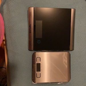 Two Food scales in grams, ml, oz.